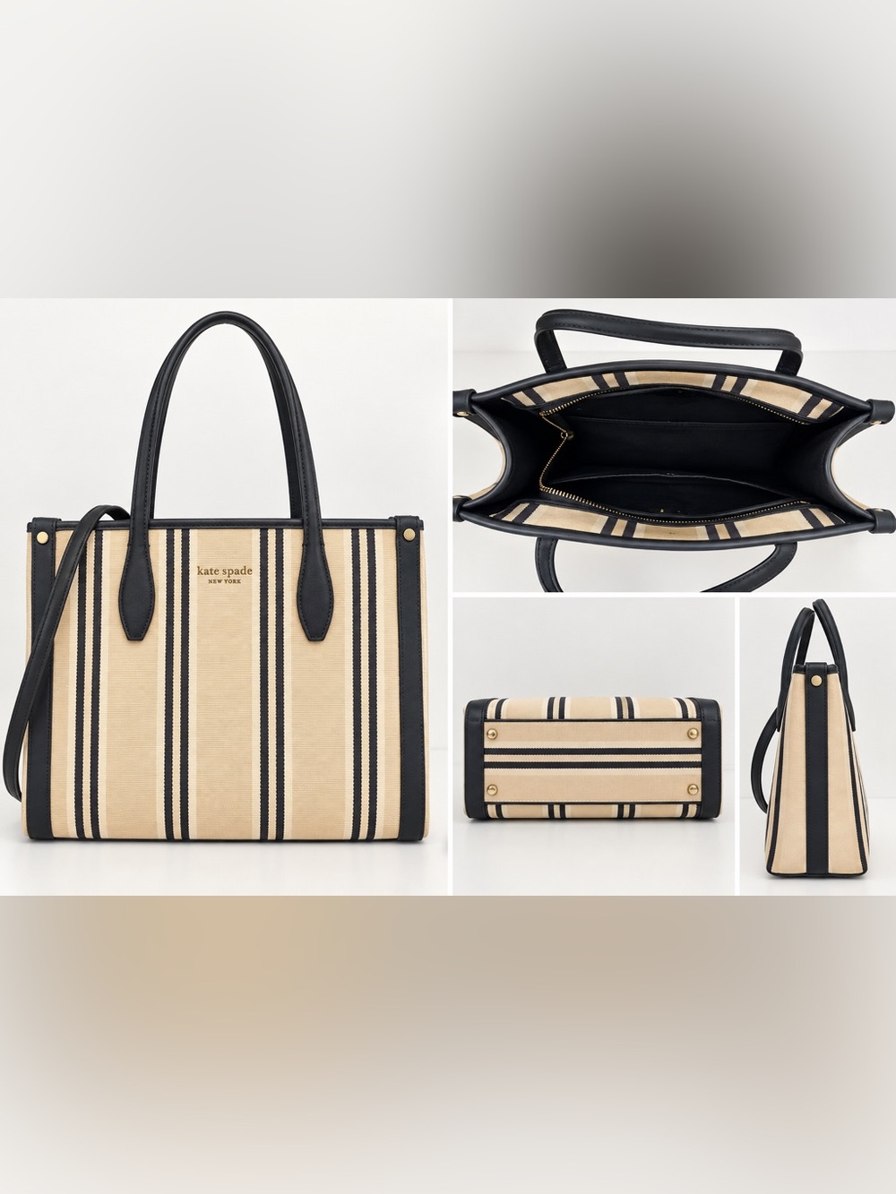 Kate Spade Market Striped Canvas Medium Tote K6567